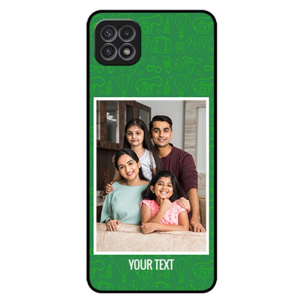 Galaxy A22 5G Personalized Glass Phone Case - Picture Upload Design