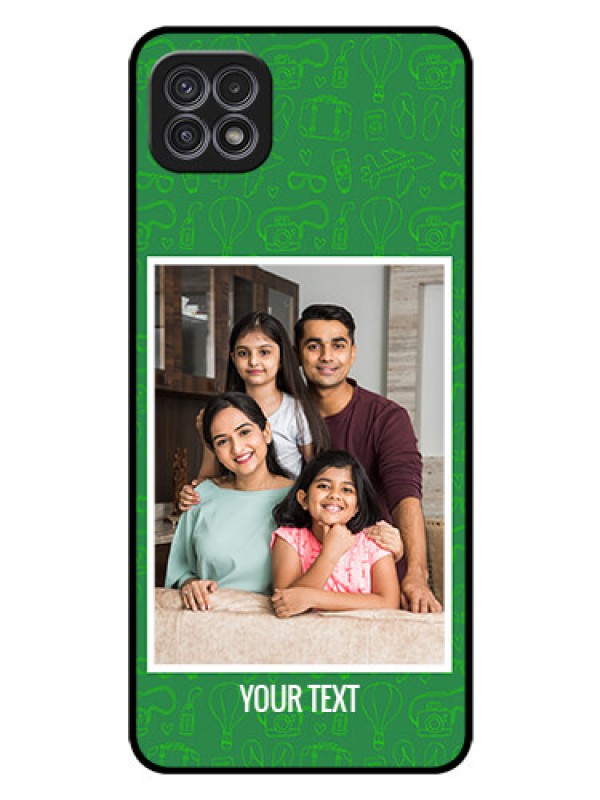 Custom Galaxy A22 5G Personalized Glass Phone Case - Picture Upload Design