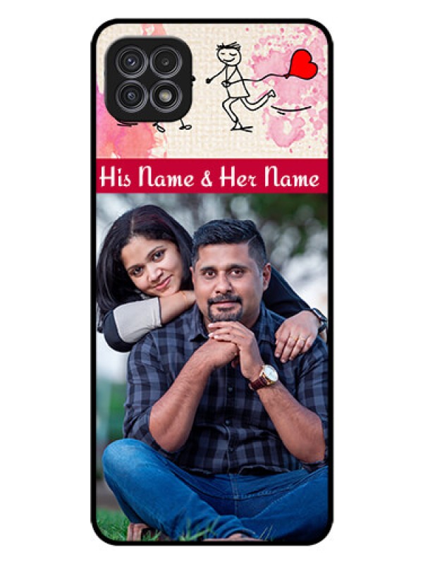 Custom Galaxy A22 5G Photo Printing on Glass Case - You and Me Case Design