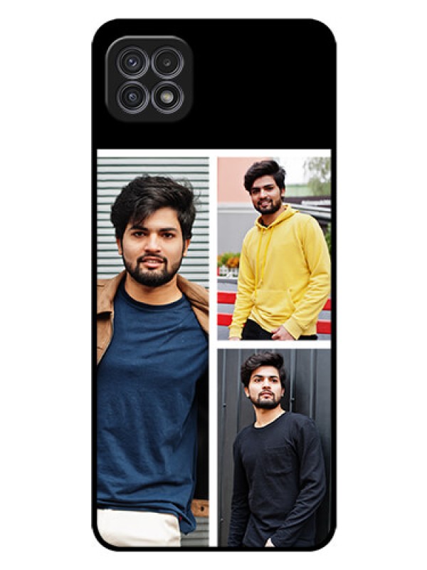Custom Galaxy A22 5G Photo Printing on Glass Case - Upload Multiple Picture Design