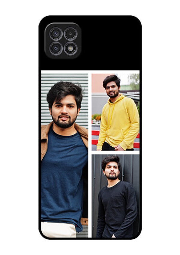 Galaxy A22 5G Photo Printing on Glass Case - Upload Multiple Picture Design
