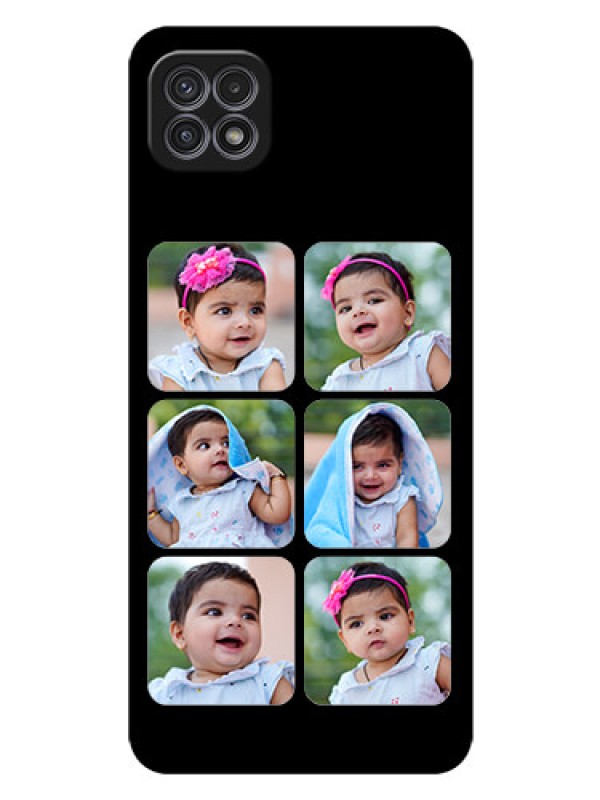 Custom Galaxy A22 5G Photo Printing on Glass Case - Multiple Pictures Design