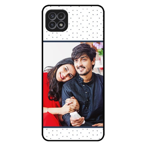 Galaxy A22 5G Personalized Glass Phone Case - Premium Dot Design