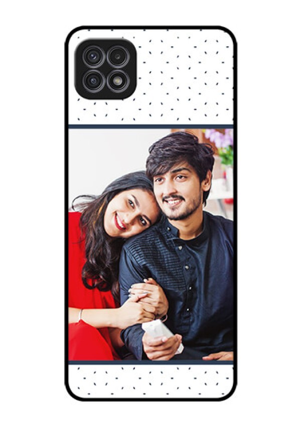 Galaxy A22 5G Personalized Glass Phone Case - Premium Dot Design