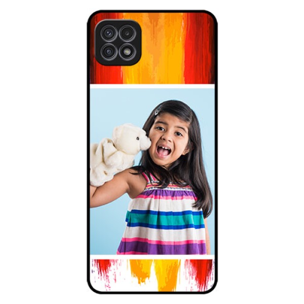 Galaxy A22 5G Personalized Glass Phone Case - Multi Color Design Galaxy A22 5G Personalized Glass Phone Case - Multi Color Design