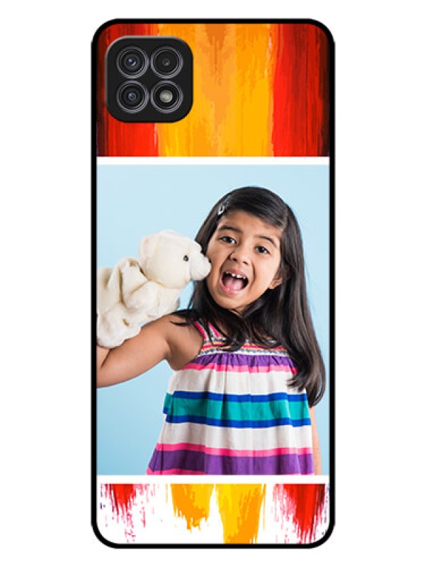 Custom Galaxy A22 5G Personalized Glass Phone Case - Multi Color Design