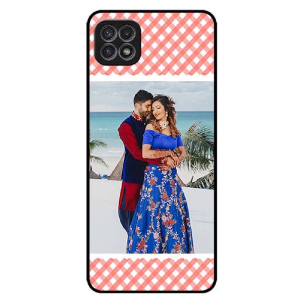 Galaxy A22 5G Personalized Glass Phone Case - Pink Pattern Design Galaxy A22 5G Personalized Glass Phone Case - Pink Pattern Design