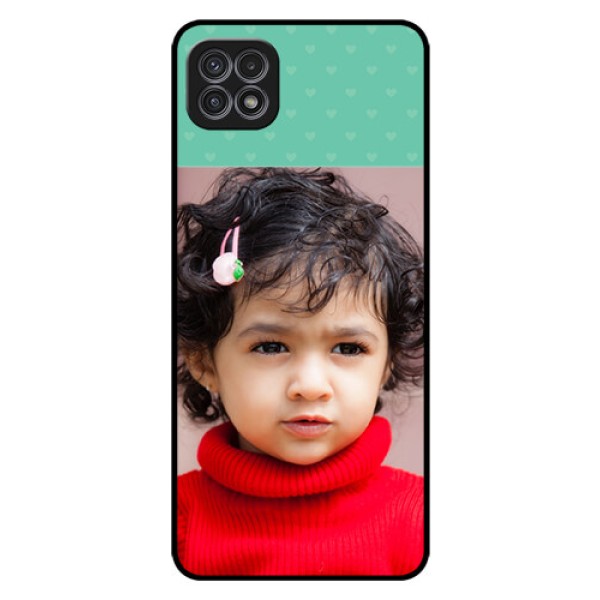 Galaxy A22 5G Custom Glass Phone Case - Lovers Picture Design