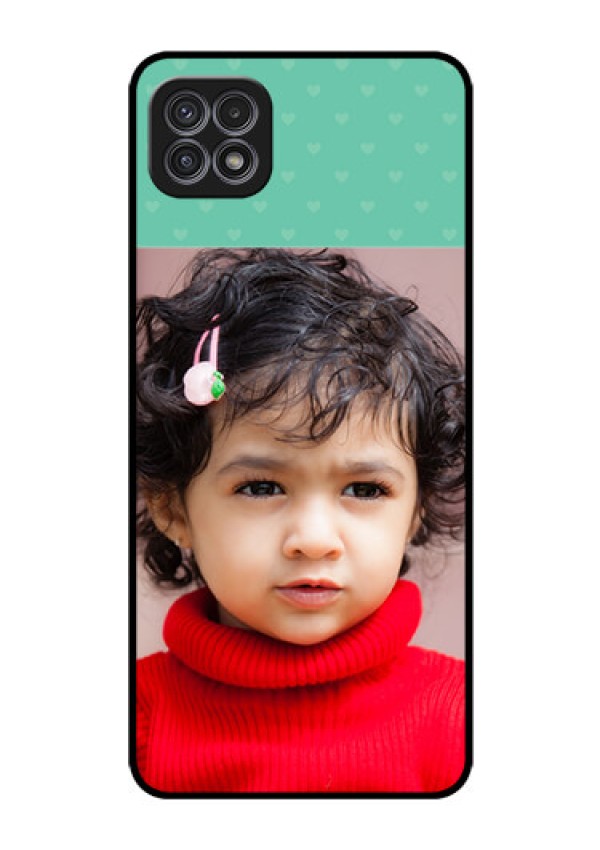 Galaxy A22 5G Custom Glass Phone Case - Lovers Picture Design