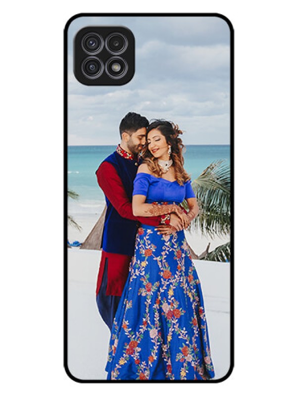 Custom Galaxy A22 5G Photo Printing on Glass Case - Upload Full Picture Design