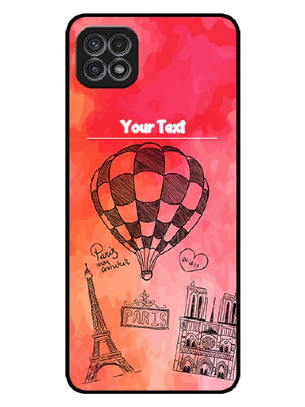 Custom Galaxy A22 5G Custom Glass Phone Case - Paris Theme Design