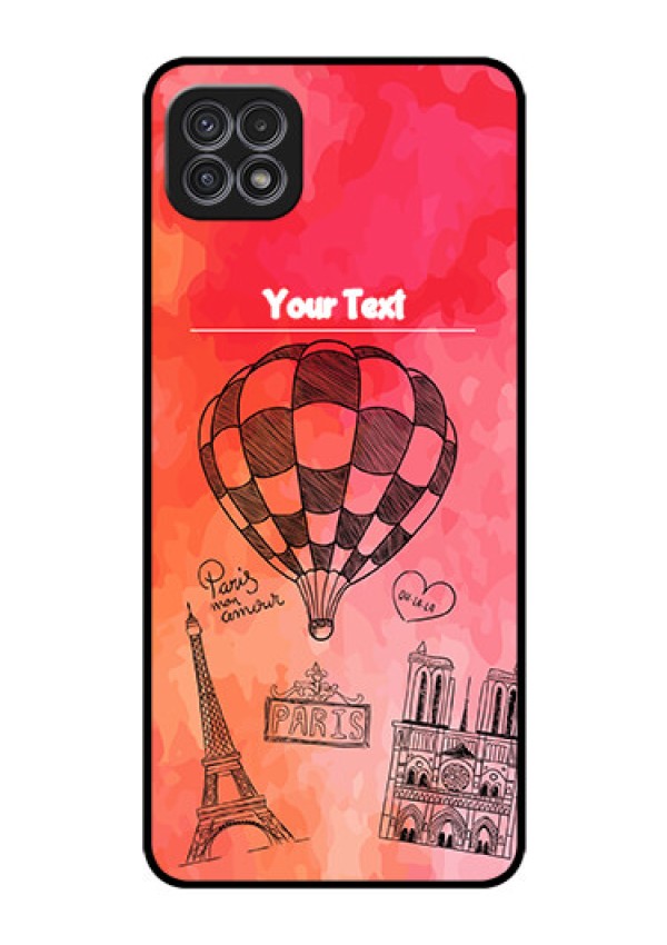Galaxy A22 5G Custom Glass Phone Case - Paris Theme Design