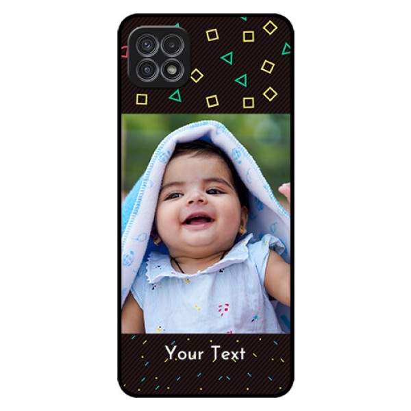Galaxy A22 5G Custom Glass Phone Case - with confetti birthday design