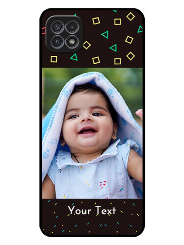 Custom Galaxy A22 5G Custom Glass Phone Case - with confetti birthday design