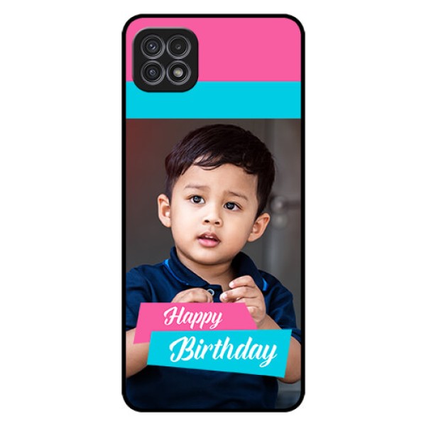 Galaxy A22 5G Personalized Glass Phone Case - Image Holder with 2 Color Design Galaxy A22 5G Personalized Glass Phone Case - Image Holder with 2 Color Design