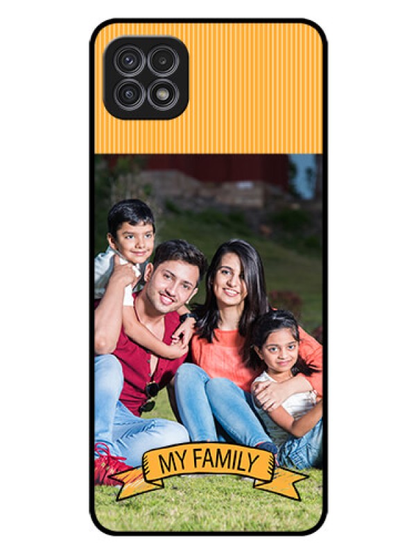 Custom Galaxy A22 5G Custom Glass Phone Case - My Family Design