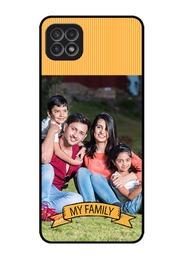 Galaxy A22 5G Custom Glass Phone Case - My Family Design
