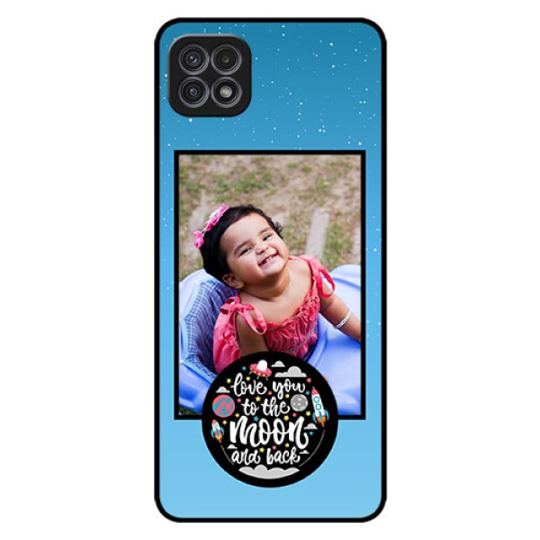 Galaxy A22 5G Custom Glass Mobile Case - Wave Pattern Colorful Design