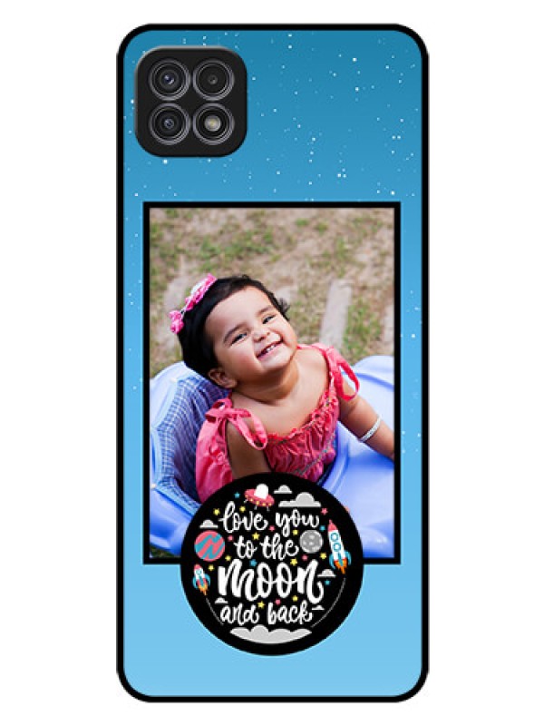 Custom Galaxy A22 5G Custom Glass Mobile Case - Wave Pattern Colorful Design