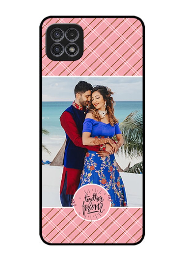 Galaxy A22 5G Personalized Glass Phone Case - Together Forever Design