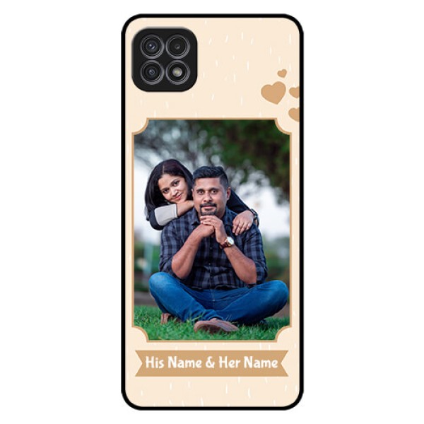 Galaxy A22 5G Custom Glass Phone Case - with confetti love design 