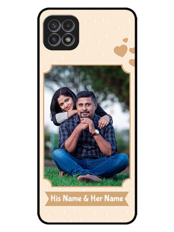 Custom Galaxy A22 5G Custom Glass Phone Case - with confetti love design 