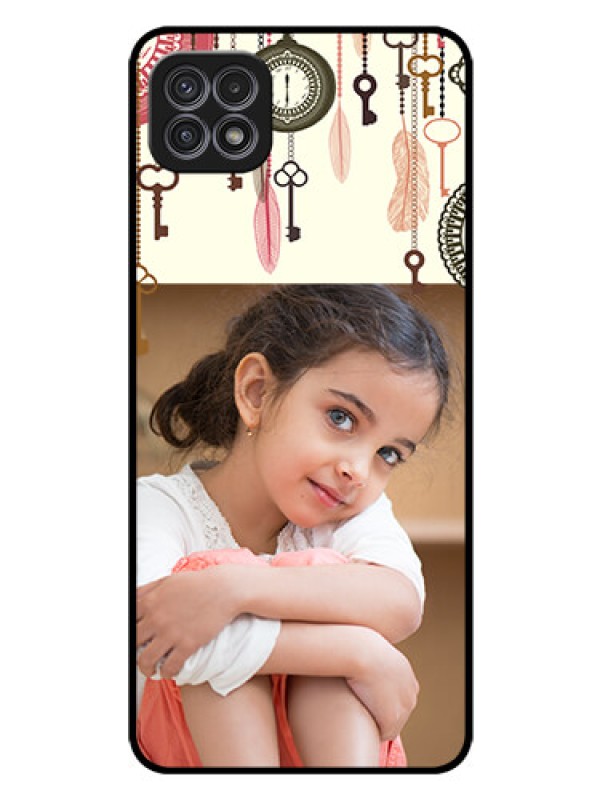 Custom Galaxy A22 5G Custom Glass Mobile Case - Boho Style Design