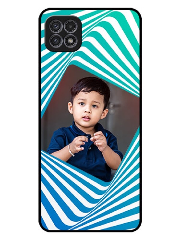 Custom Galaxy A22 5G Personalized Glass Phone Case - Abstract Spiral Design