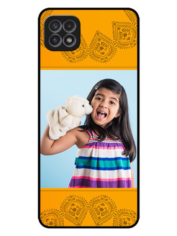 Custom Galaxy A22 5G Personalized Glass Phone Case - Photo Wedding Design 