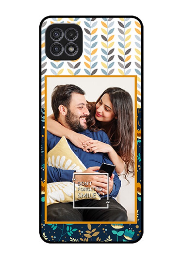 Galaxy A22 5G Custom Glass Mobile Case - Pattern Design