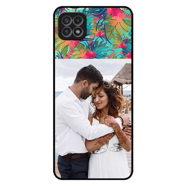 Galaxy A22 5G Photo Printing on Glass Case - Watercolor Floral Design