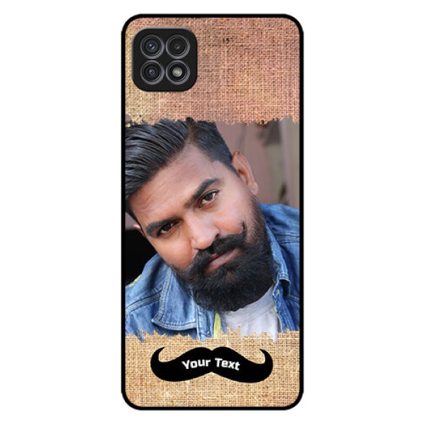 Galaxy A22 5G Personalized Glass Phone Case - with Texture Design