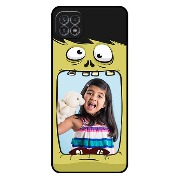 Galaxy A22 5G Personalized Glass Phone Case - Cartoon monster back case Design Galaxy A22 5G Personalized Glass Phone Case - Cartoon monster back case Design