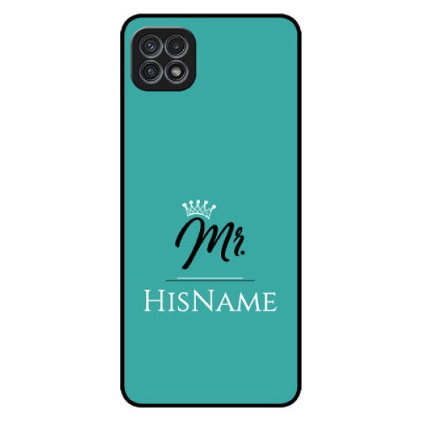 Galaxy A22 5G Custom Glass Phone Case Mr with Name Galaxy A22 5G Custom Glass Phone Case Mr with Name