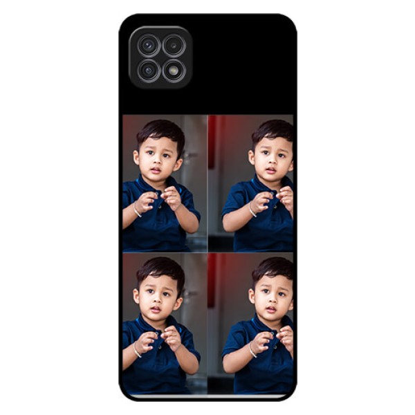 Galaxy A22 5G 4 Image Holder on Glass Mobile Cover