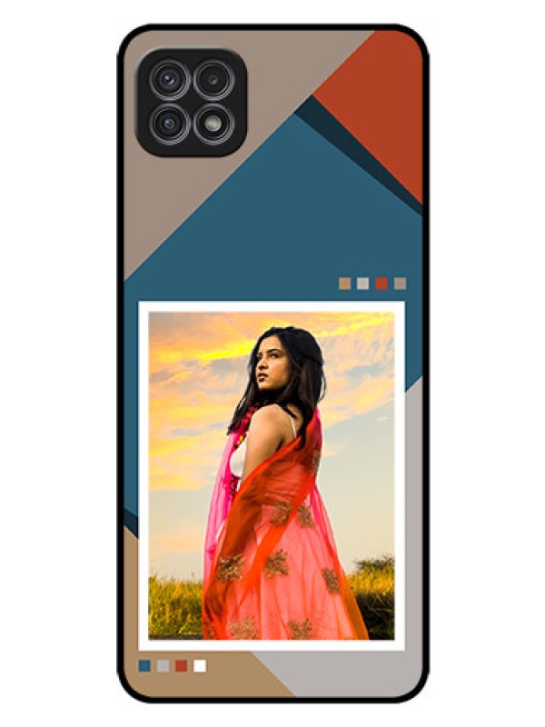 Custom Galaxy A22 5G Personalized Glass Phone Case - Retro color pallet Design