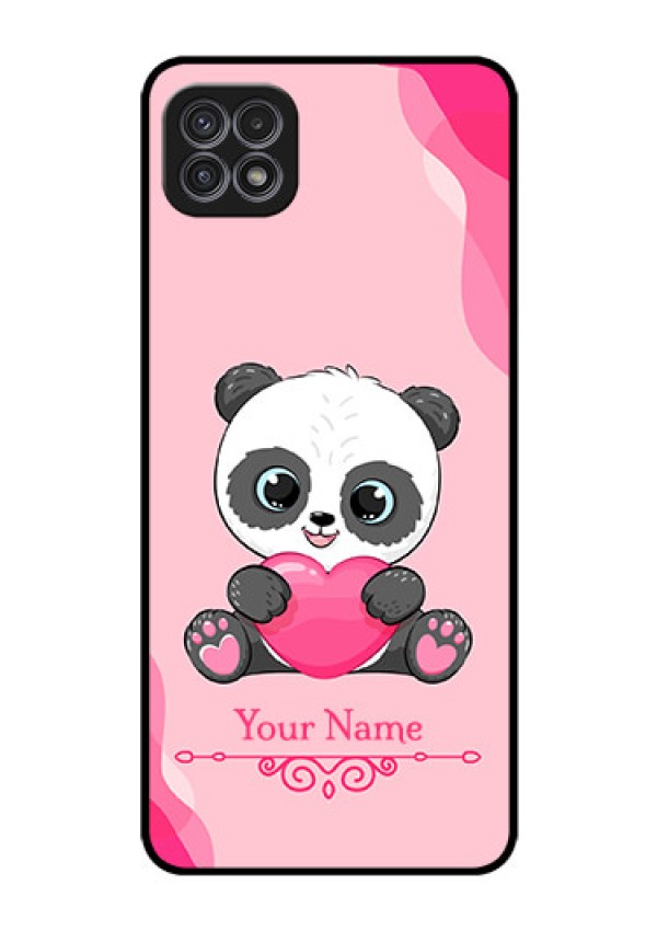 Galaxy A22 5G Custom Glass Mobile Case - Cute Panda Design