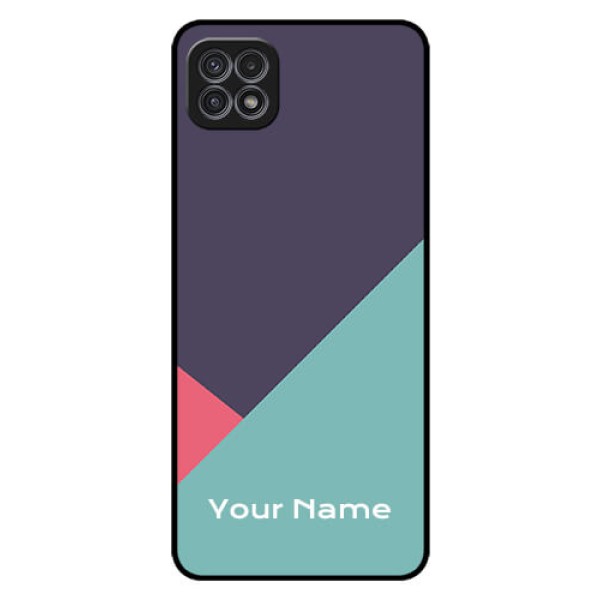 Galaxy A22 5G Custom Glass Mobile Case - Tri Color abstract Design