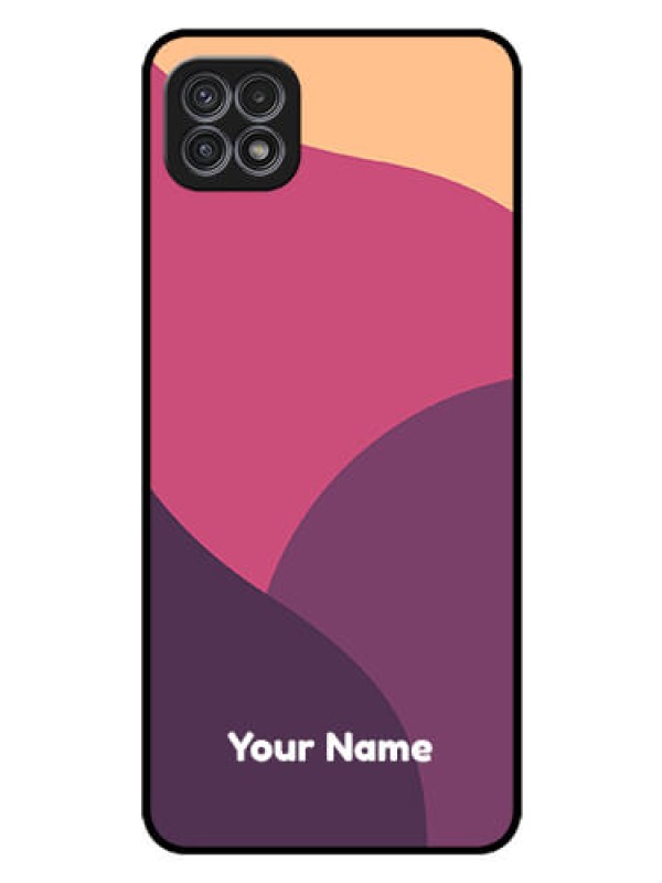 Custom Galaxy A22 5G Custom Glass Phone Case - Mixed Multi-colour abstract art Design