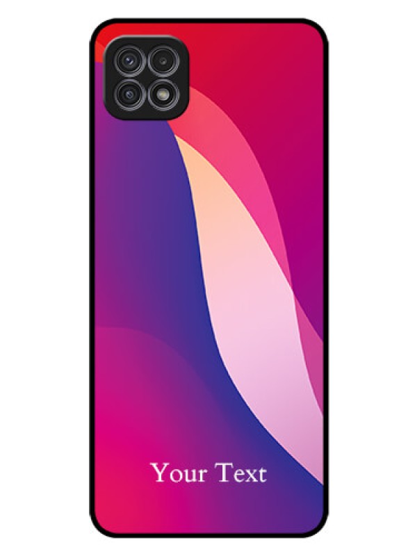 Custom Galaxy A22 5G Personalized Glass Phone Case - Digital abstract Overlap Design