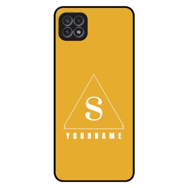 Galaxy A22 5G Personalized Glass Phone Case - simple triangle Design