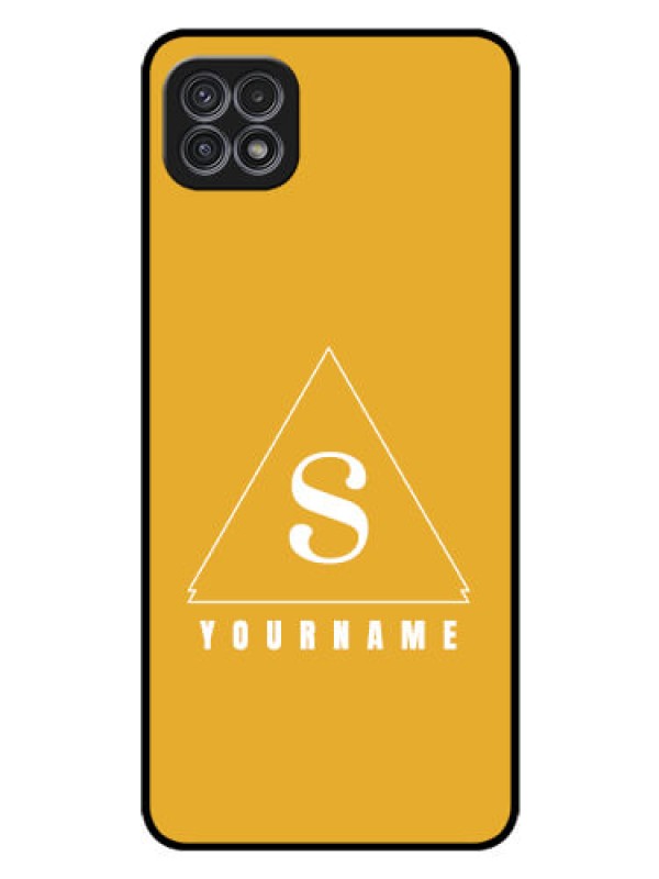 Custom Galaxy A22 5G Personalized Glass Phone Case - simple triangle Design