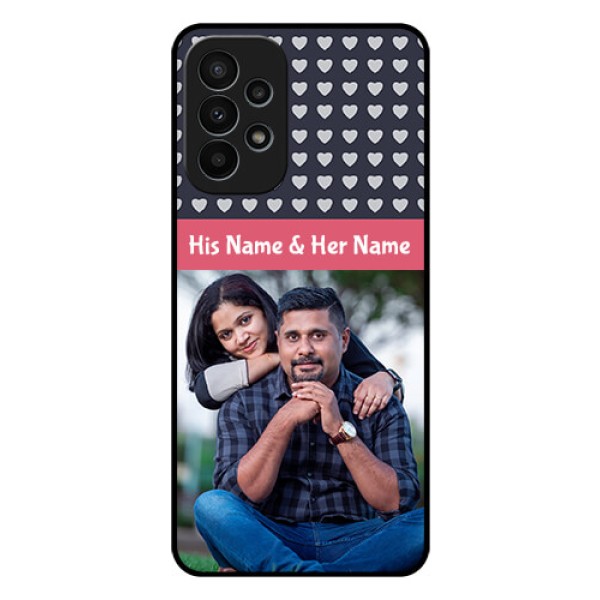 Galaxy A23 4G Custom Glass Mobile Case - Love Symbols Design