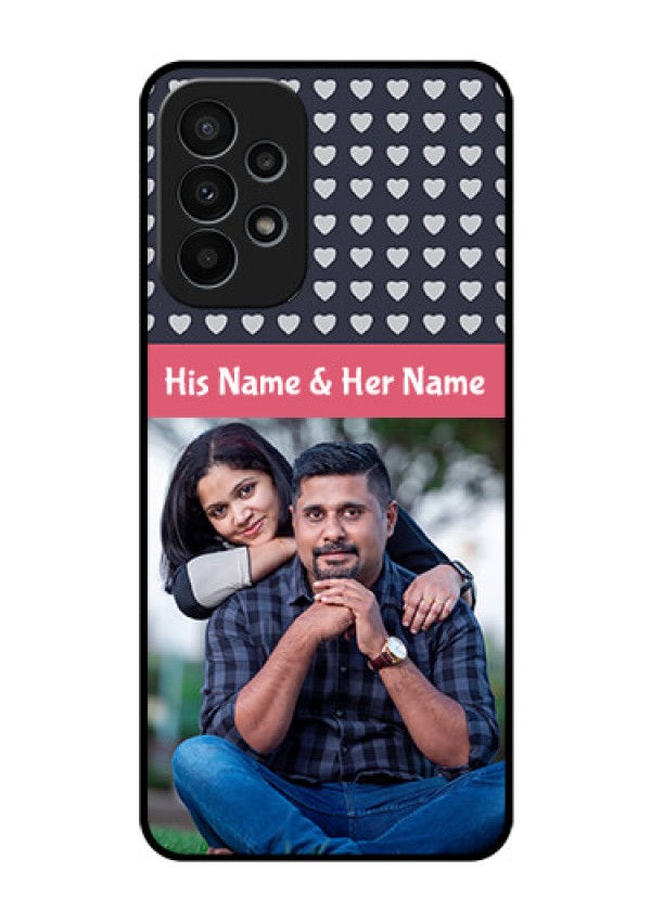 Galaxy A23 4G Custom Glass Mobile Case - Love Symbols Design