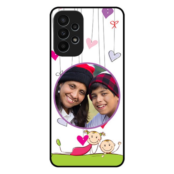 Galaxy A23 4G Photo Printing on Glass Case - Cute Kids Phone Case Design