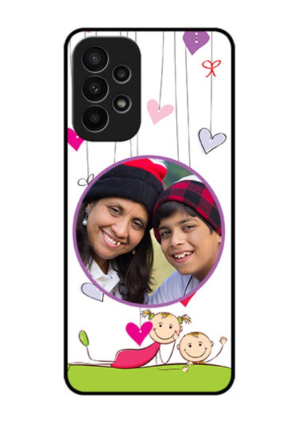 Galaxy A23 4G Photo Printing on Glass Case - Cute Kids Phone Case Design