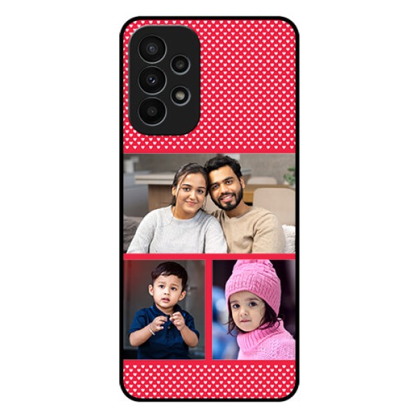 Galaxy A23 4G Personalized Glass Phone Case - Bulk Pic Upload Design