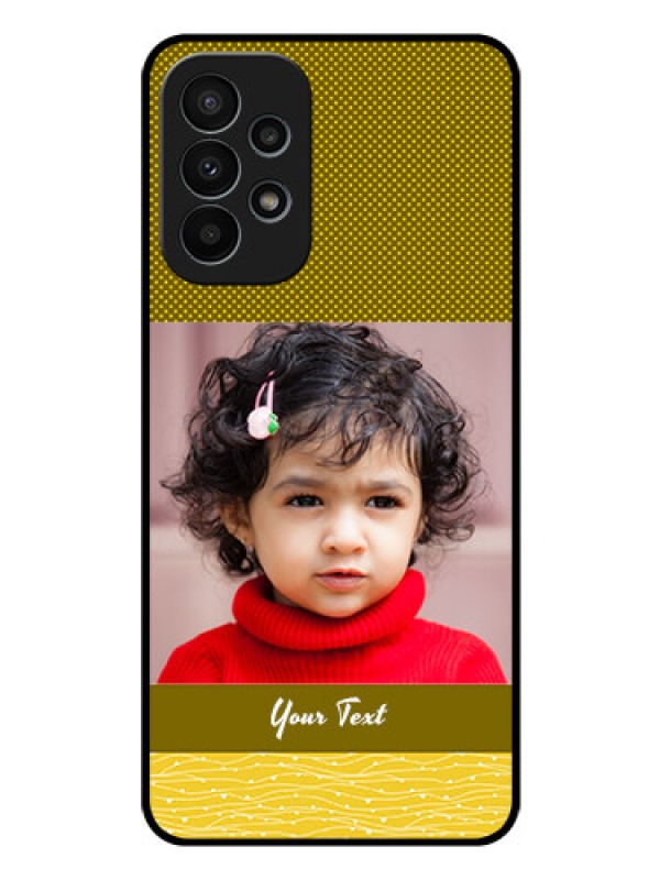 Custom Galaxy A23 4G Custom Glass Phone Case - Simple Green Color Design