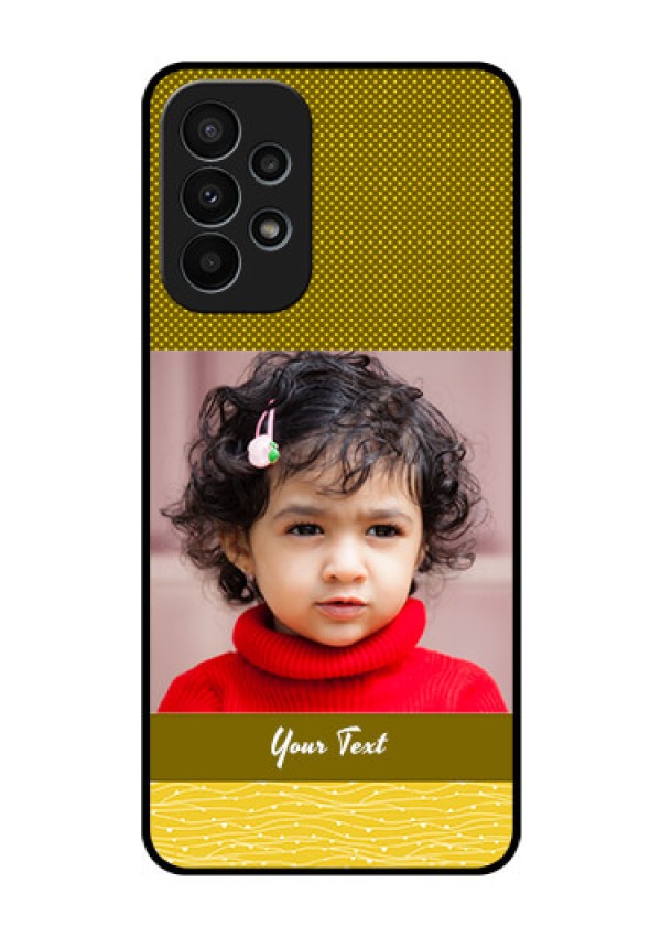 Galaxy A23 4G Custom Glass Phone Case - Simple Green Color Design