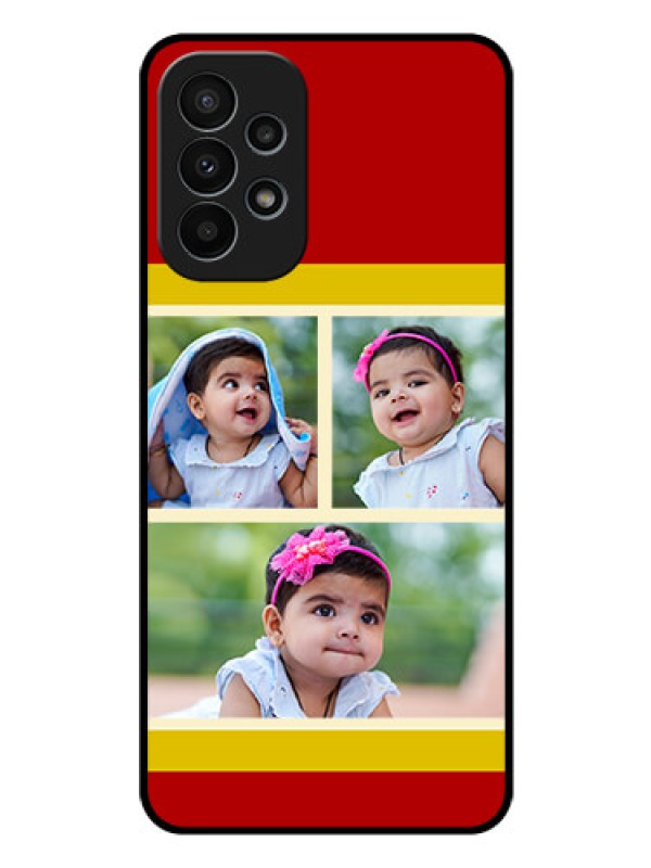 Custom Galaxy A23 4G Custom Glass Mobile Case - Multiple Pic Upload Design
